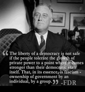 FDR defines Fascism